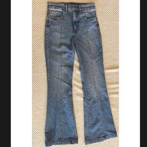 Express flare high rise jeans